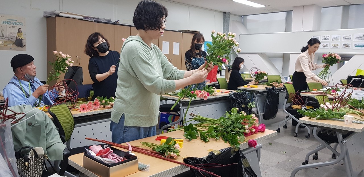 화훼장식기능사 취득과정 사진자료