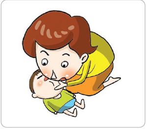 1세 미만 영아의 심폐소생술 - 자극에 반응이 없을 경우 실시한다.