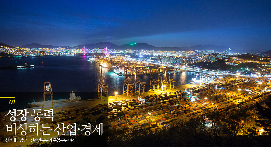 성장동력 비상하는 산업경제 신선대·감만·신감만부두와 우암부두 야경