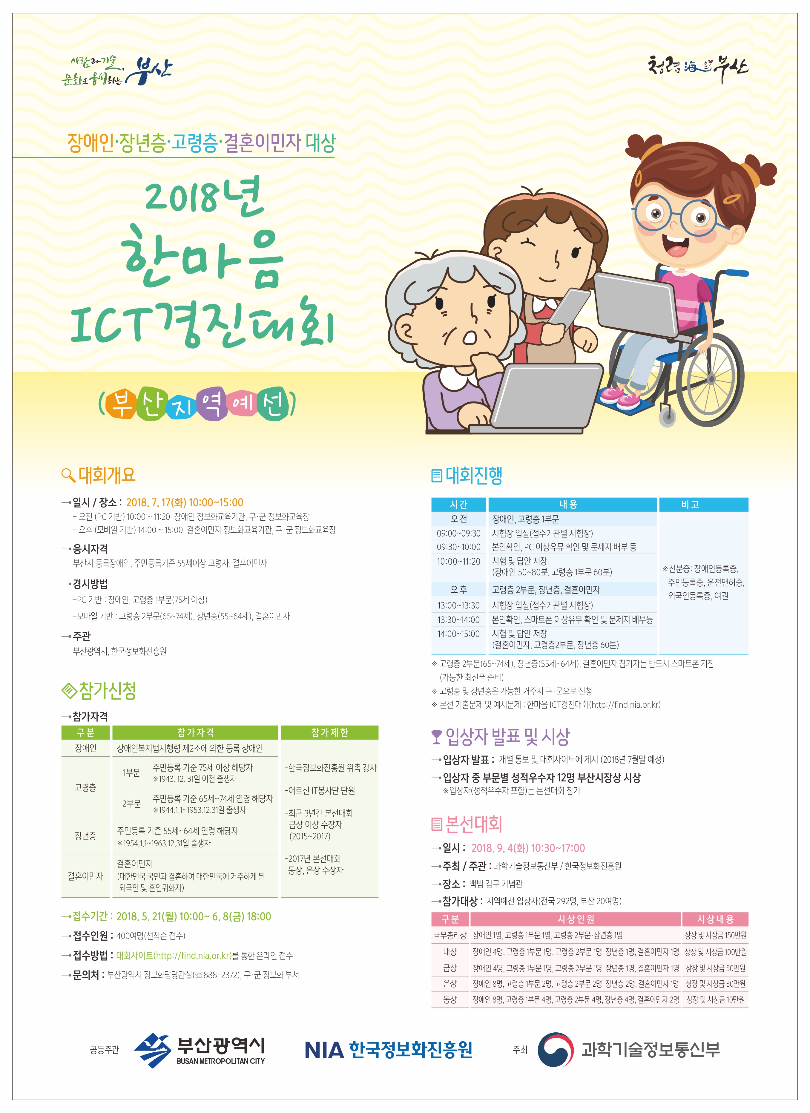 2018년 한마음 ICT 경진대회 부산예선 개최 안내