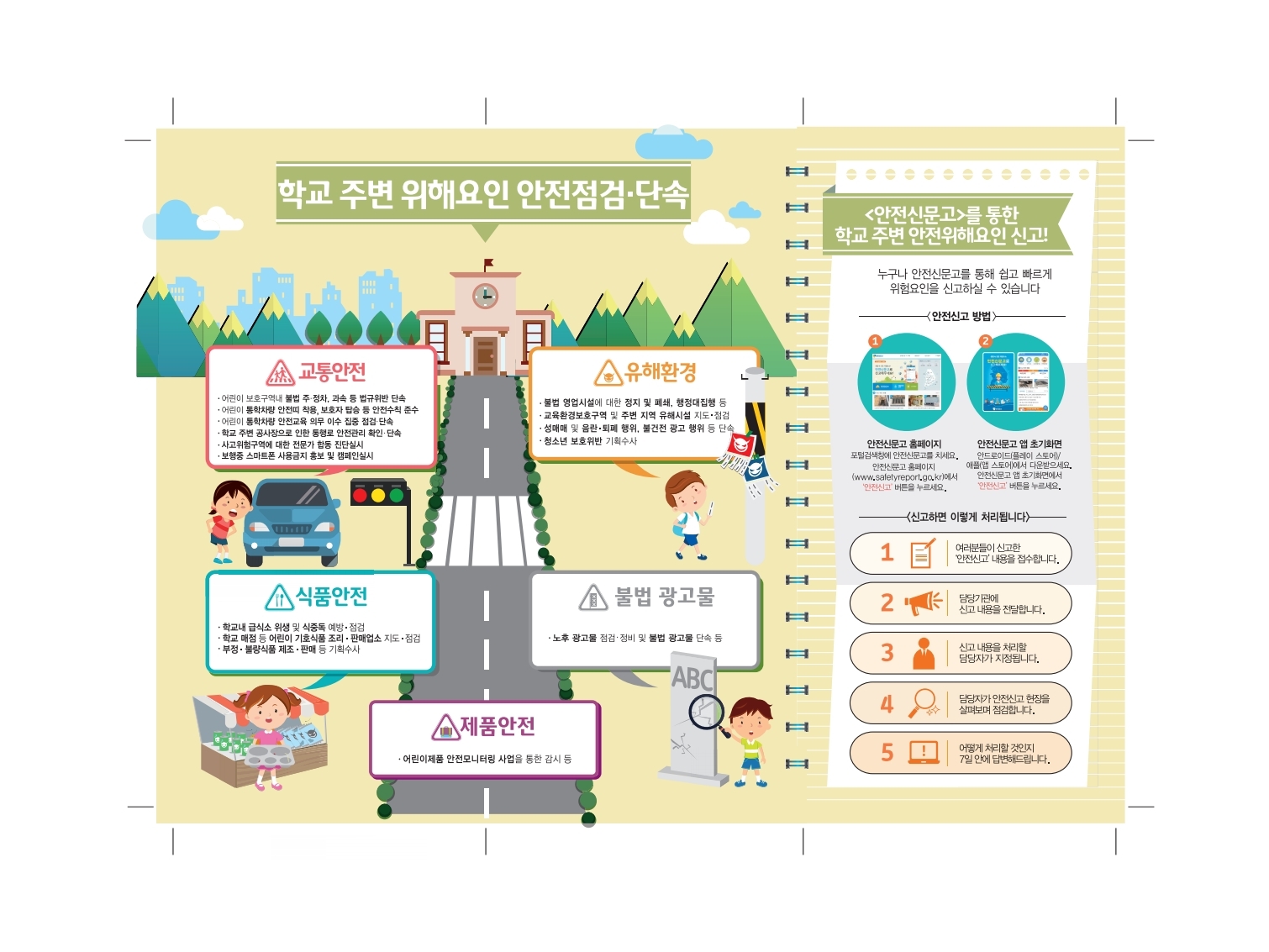 봄 개학기 학교 주변 안전점검 홍보1