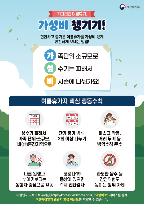 코로나 시대, 편안하고 안전한 여름휴가 대책 시민 행동수칙 홍보0