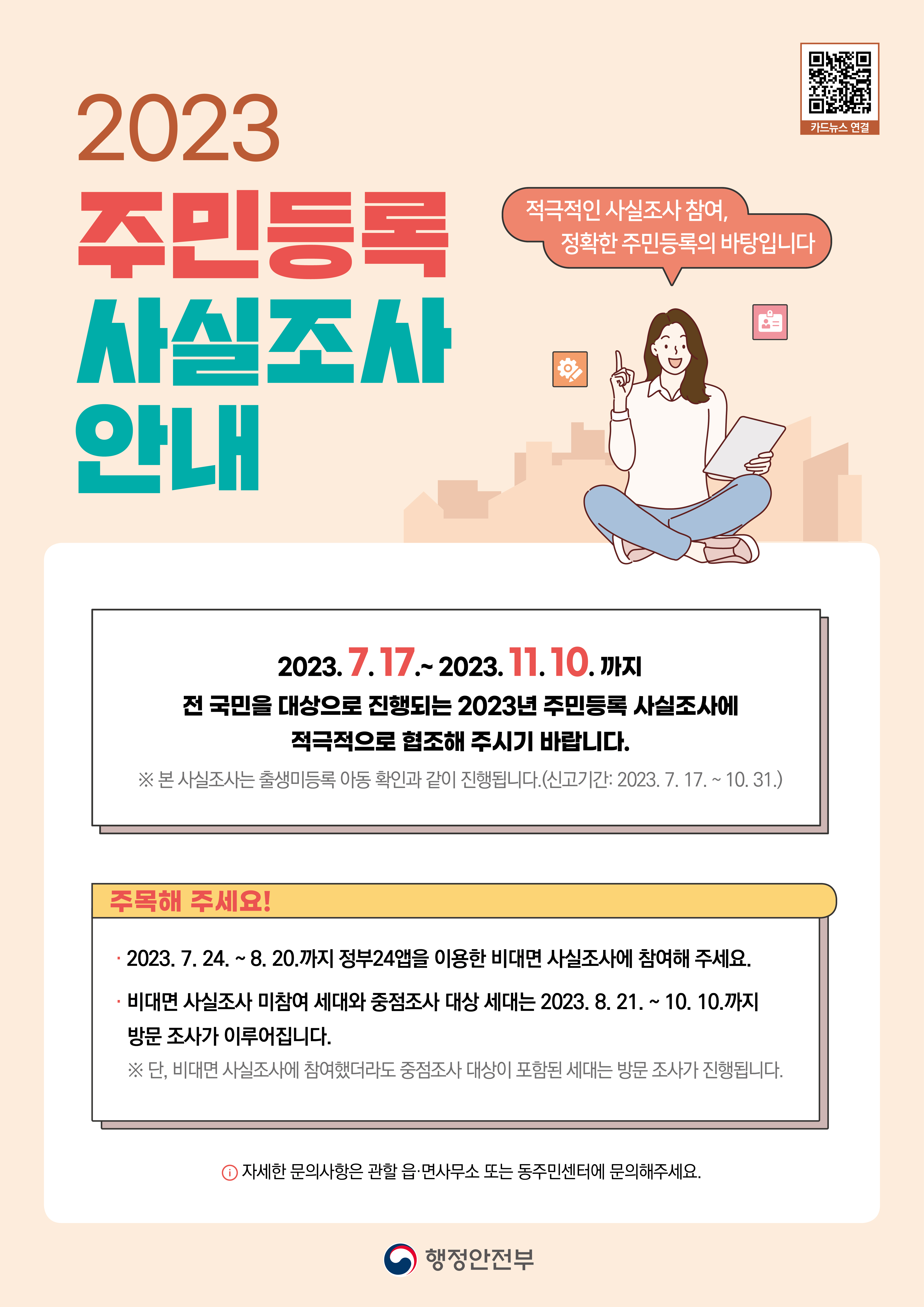 2023년 주민등록 사실조사 실시1