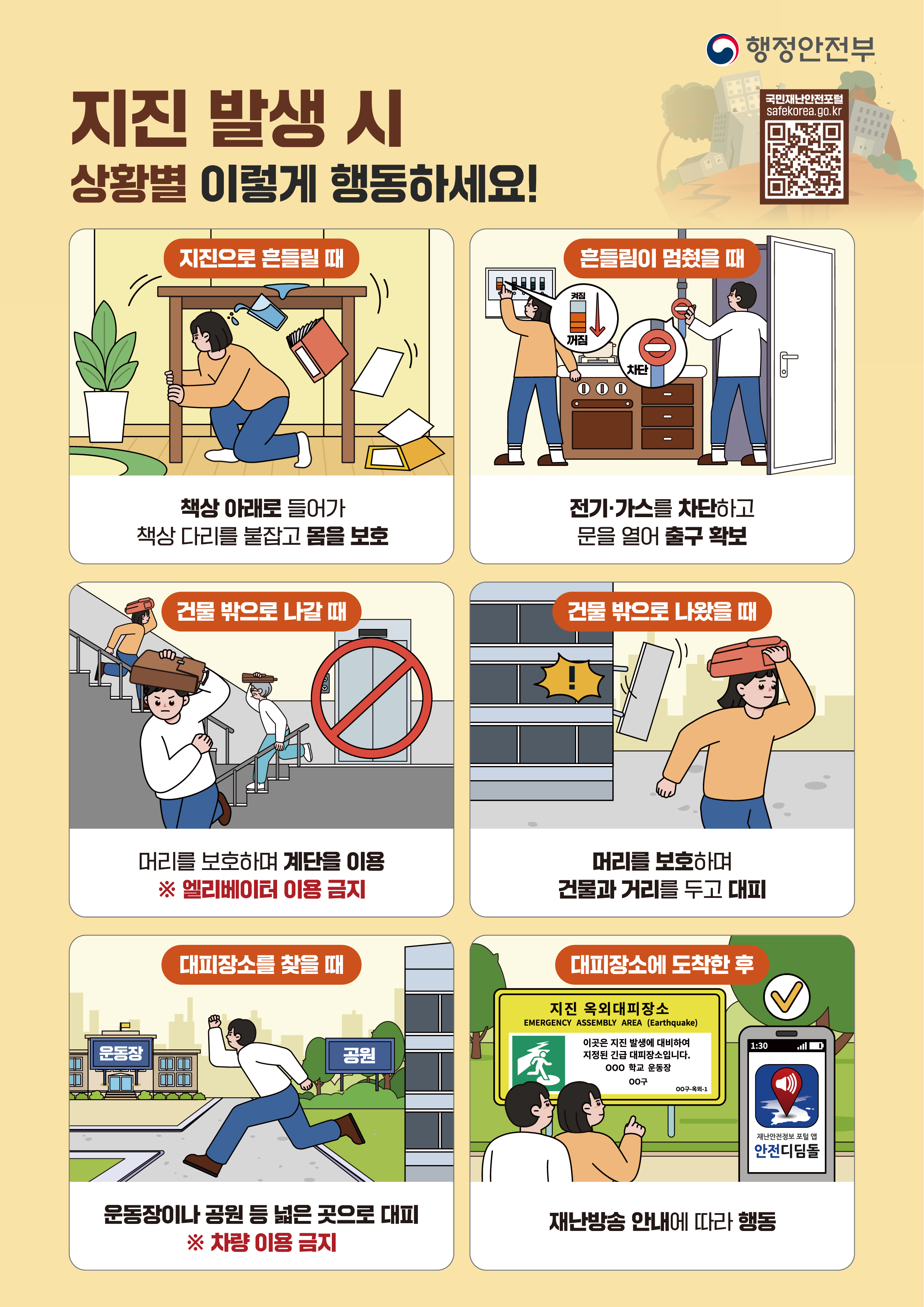 지진 및 지진해일 발생 시 국민행동요령0