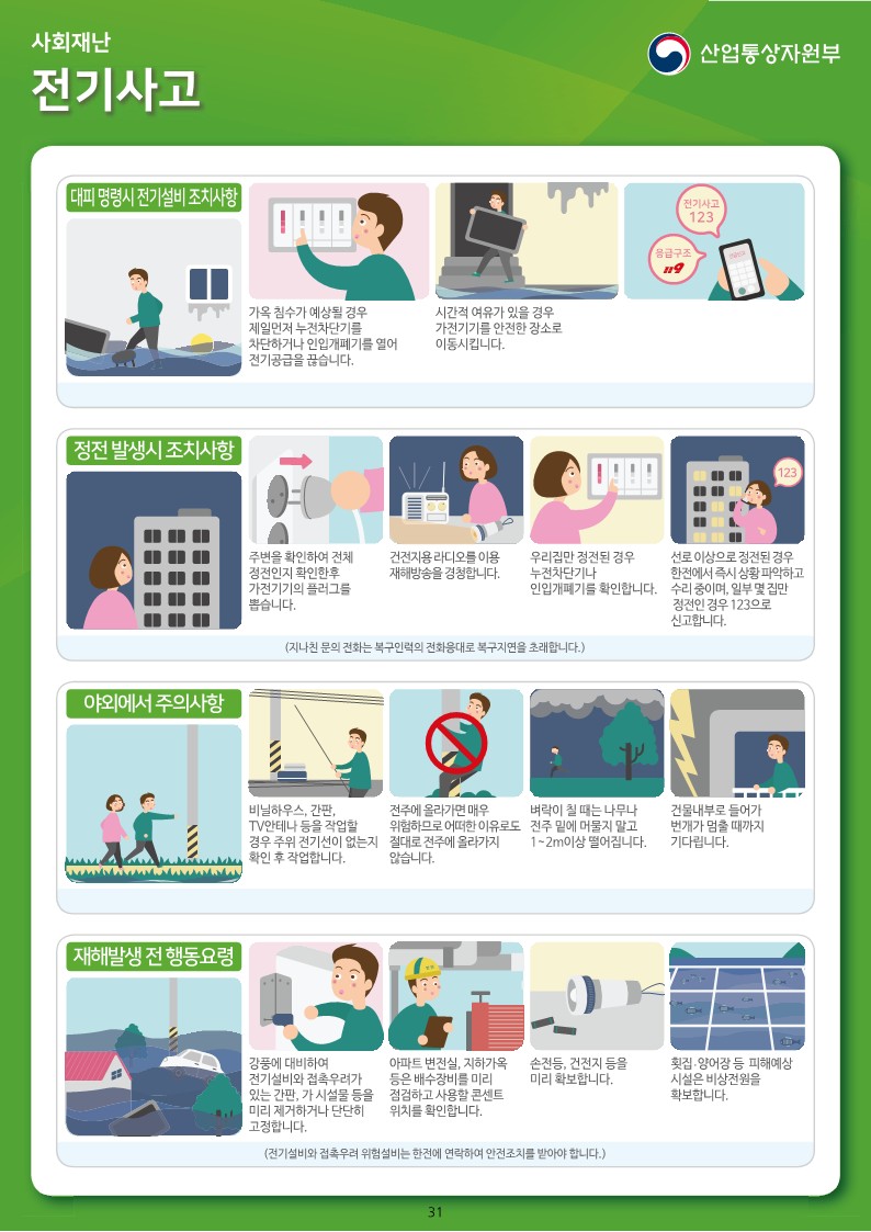 전기(정전)사고 시 국민행동요령 안내1