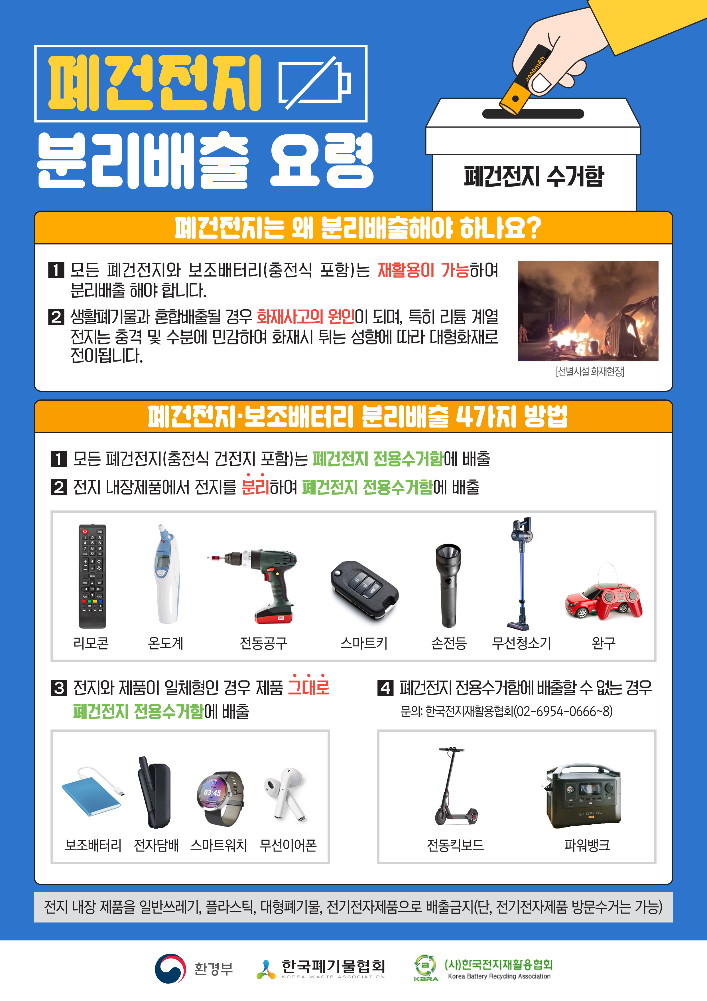 재활용품 분리배출(종이류 및 폐건전지) 홍보1