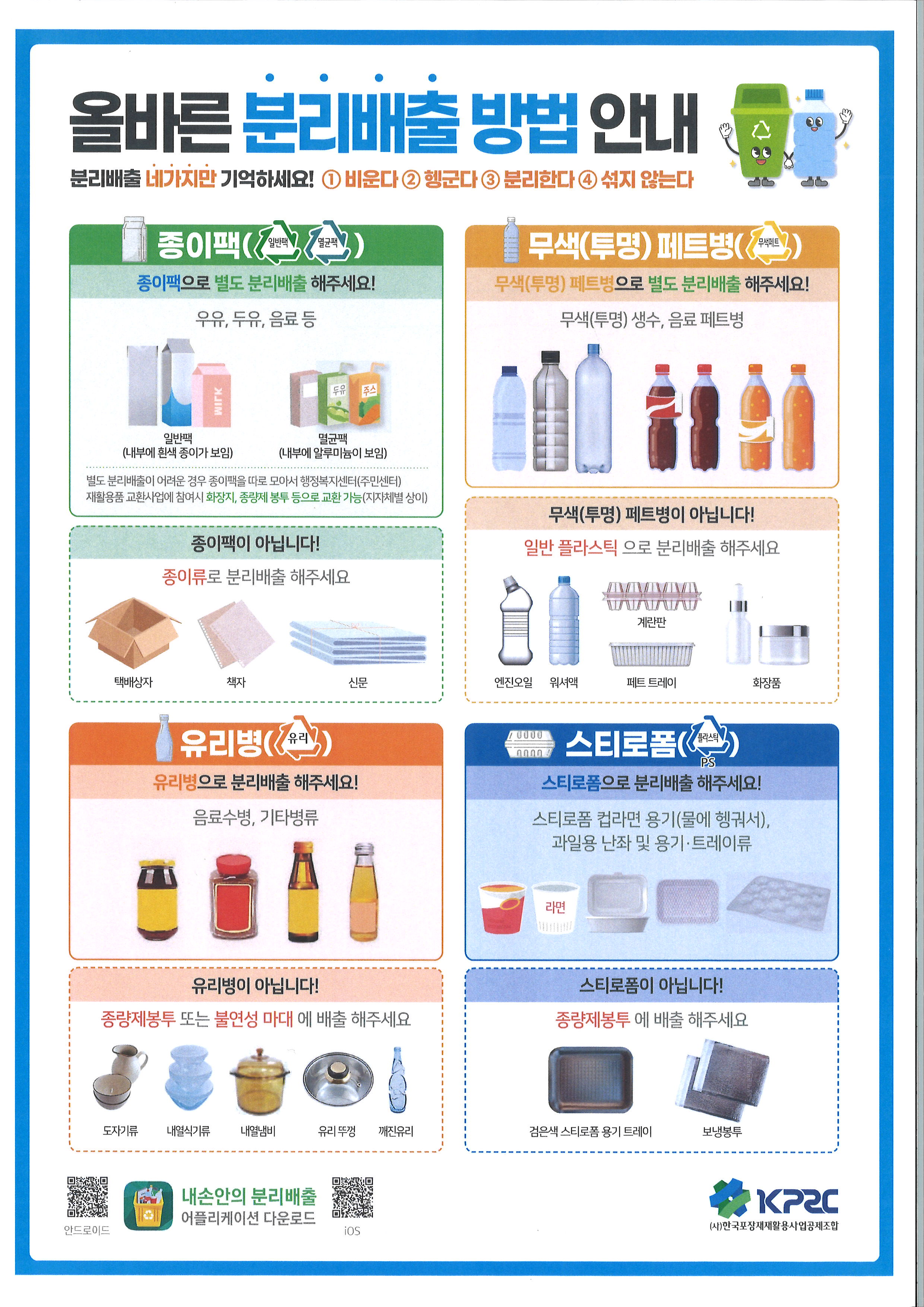 올바른 분리배출 방법 안내0