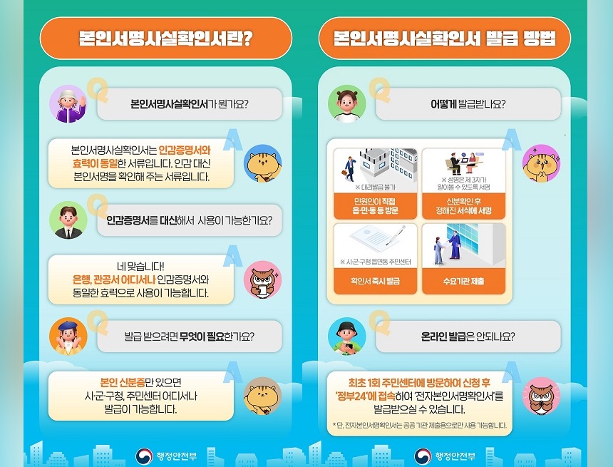 본인서명사실확인제도 모바일