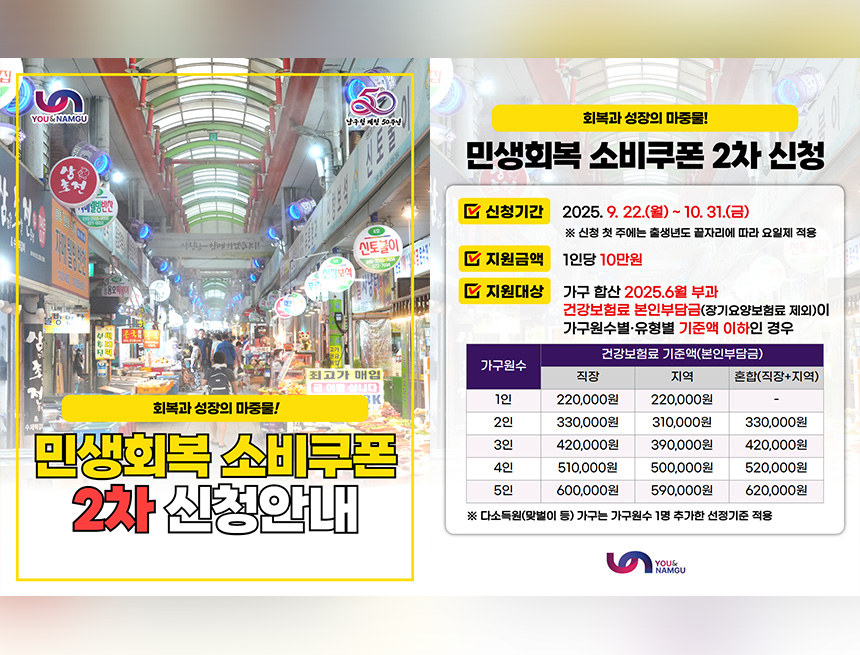 민생회복 소비쿠폰 2차